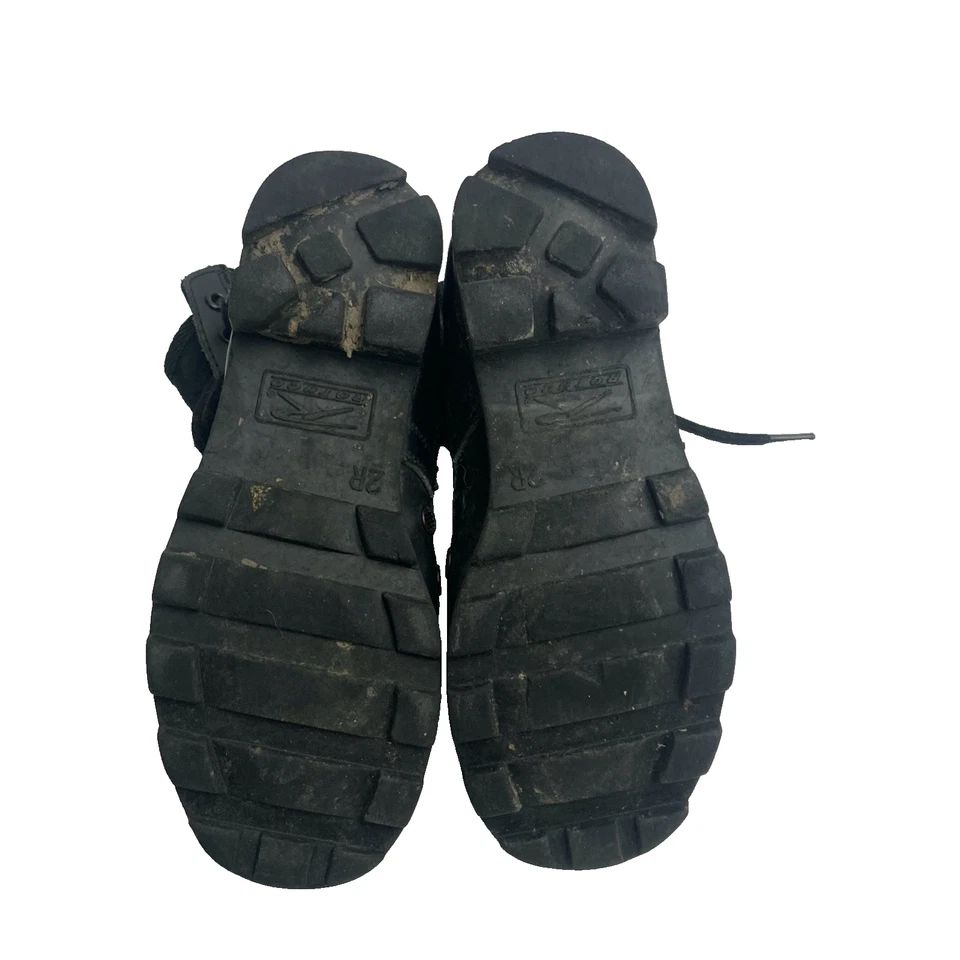 Botas militares de combate estilo ROTHCO de malla de cuero negro talla 2R Foto 4 de 4