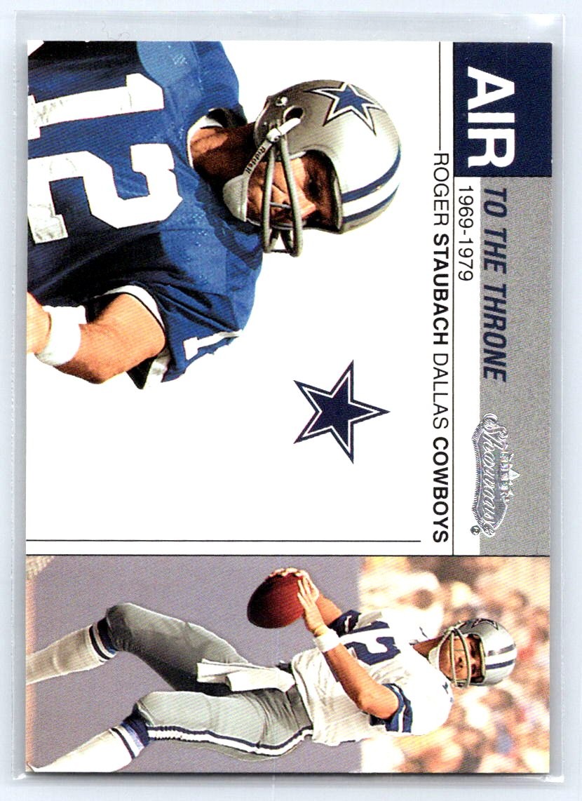 2002 Fleer Showcase #20 AT Roger Staubach Air to the Throne