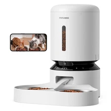 Automatic Cat Feeder with Camera for Two Cats, 1080P HD Video with Night Vision,