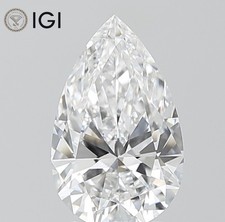 1.09 Ct Pear Cut IGI Certified Lab Grown CVD Diamond E Color VVS1 Clarity Stone