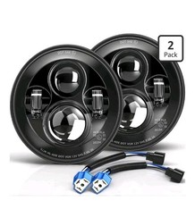 DOT Approved 7 Inch Halo LED Headlight Kit H4 High Low Beam - H6024 Plug and...