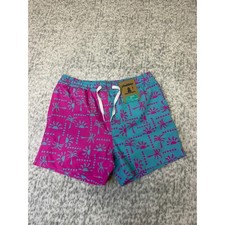 Chubbies Boys Youth Medium 10/12 The Pacific Grids Lined Swim Trunks 428261-043