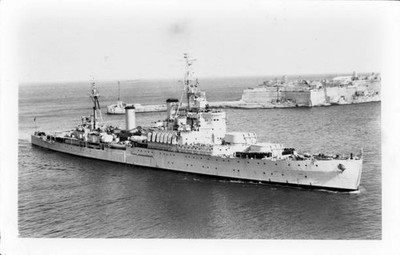British Royal Navy Battleship Hms Nigeria Shipping Naval Old Photo