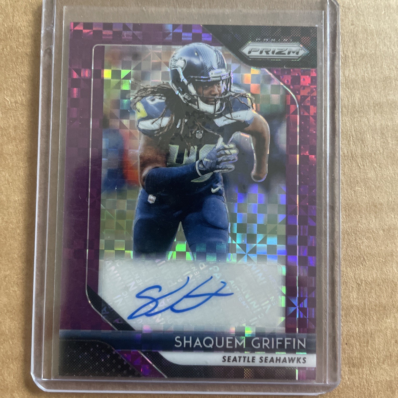 Shaquem Griffin Panini Prizm Rookie Autographs #SG Purple Power