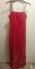 Night Way Formal Red Dress Paisley Evening Gown Size 14 Petite