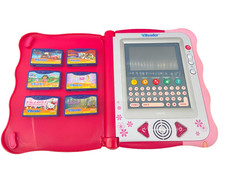 👧 Sistema interactivo de lectura electrónica VTech V.Reader rosa con 6 juegos ~ ¡Probado y funciona!