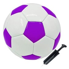 Soccer Ball Size 2 Small Pump with Needle Indoor and Outdoor Training Purple