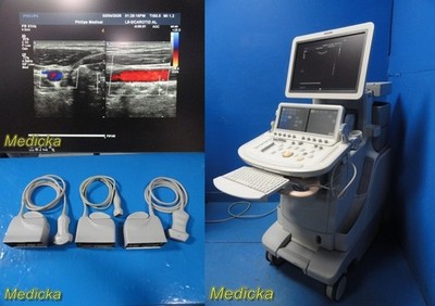 Philips iE33 Xmatrix Ultrasound System | C5-1, L9-3, S5-1 Probes | Printer~39018