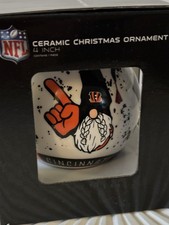 Cincinnati Bengals 4 Inch Ceramic Christmas Ornament NFL Football New