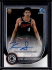 2025-26 Bowman Kobe Sanders Chrome Auto Autograph RC Rookie #BCA-KS Clippers