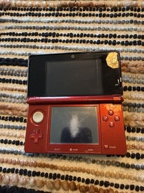 Nintendo 3DS Handheld System Flame Red Working Great W/ Pokemon Sun