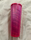 Starbucks Pink Plastic Cold Drink Tumbler w/ Lid 24 fl oz 710 ml Swirl Logo — photo 1