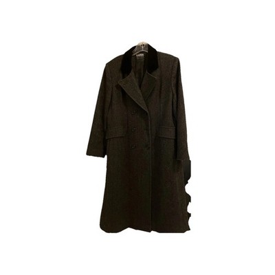 Karen Petites 100% wool Velvet Collar Double Breasted coat CL-1 PS