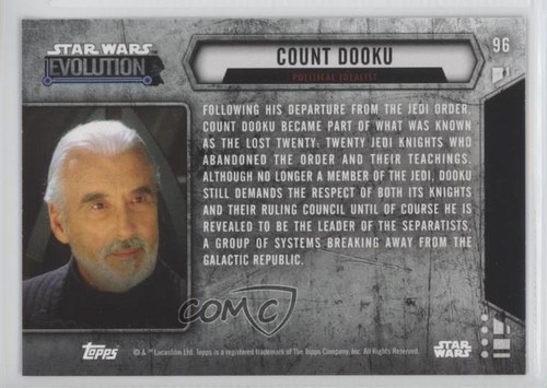 2016 Star Wars Evolution Blue Lightsaber Count Dooku Political Idealist #96 2k3 - Picture 2 of 3