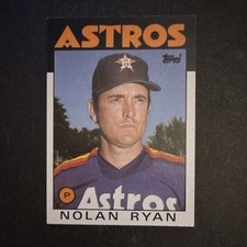 Topps 1986 Nolan Ryan Houston Astros MLB Trading Card HOF 