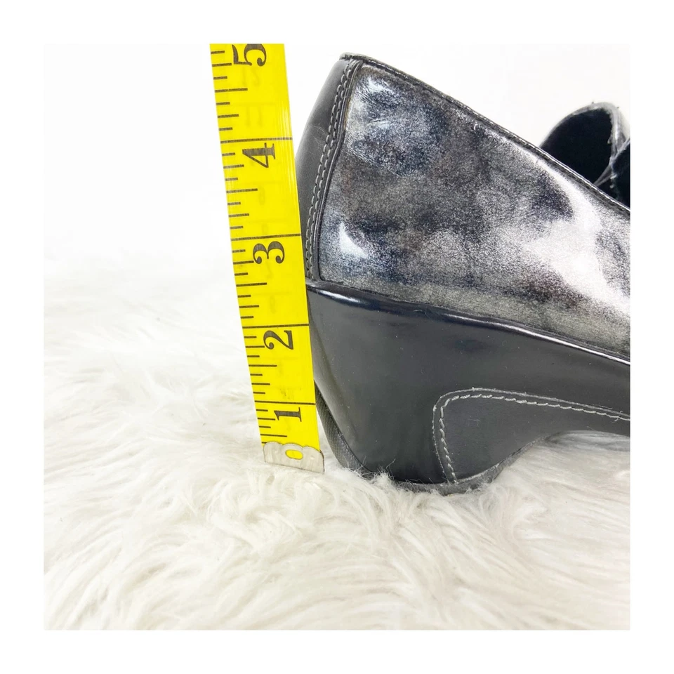 JBU Adventure On Preview 尺码 8.5 银色/黑色女式素食皮革木底鞋 — 第 4/4 张图片