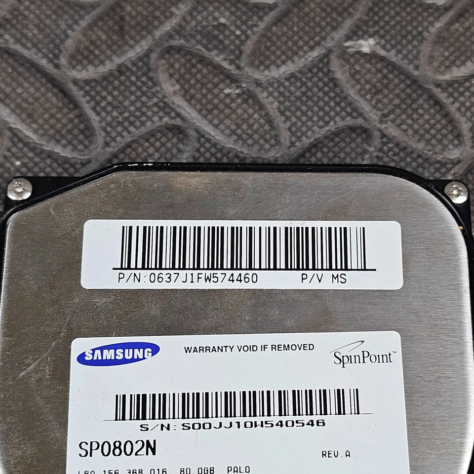 Samsung Spinpoint 80GB HDD 3.5" 7200RPM IDE SP0802N Hard Drive - Image 2 of 4