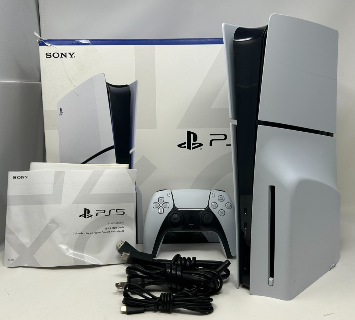 SONY PlayStation 5 Slim Disc Edition 1 TB CFI-2015 W/Box + Cords + Controller