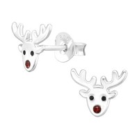 Ohrstecker Rentier Elch Ohrringe Silber 925 Weihnachten Geschenk Kinder Damen