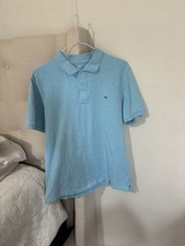 Vineyard Vines Slim Fit Light Blue Polo Shirt Men's Size M Short Sleeve