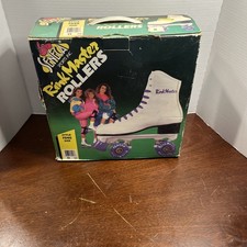 Vintage 1980s Seneca Rink Master Roller Skates Womens Size 7 White Purple 7040