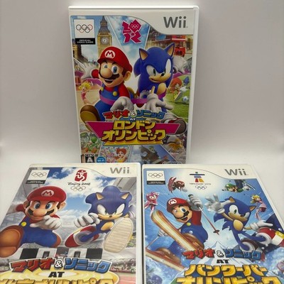 Mario & Sonic at the London & Beijing & Vancouver Olympic Set Nintendo Wii Japan