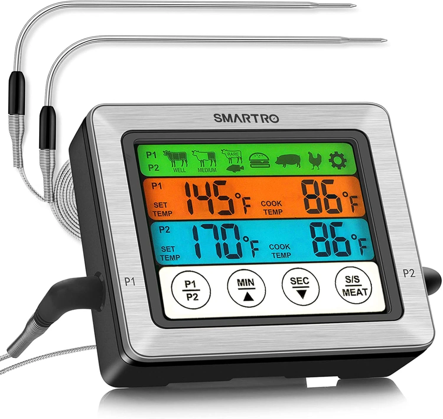 Dual Probe Meat Thermometer Digital BBQ Grill Smoker Oven Timer LCD
Opens in a new window or tab