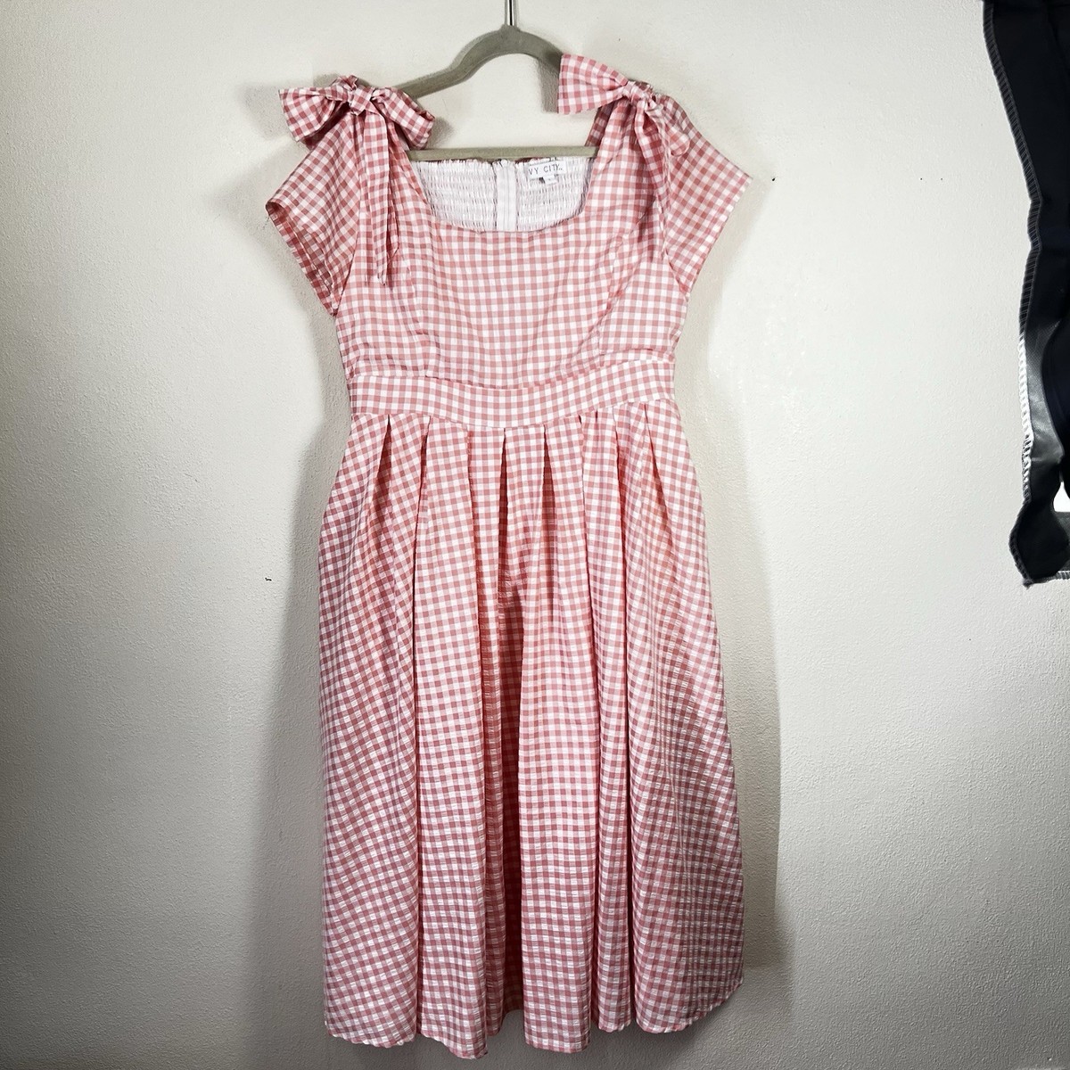 ivy city co pink dress Madeline in Pink Casual Midi Everyday Dress 4X
