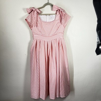 pink gingham check dress Pink Gingham Meadow Dress - Medium