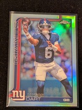 2025 Topps Chrome Jaxson Dart Rookie Refractor #306 New York Giants NFL