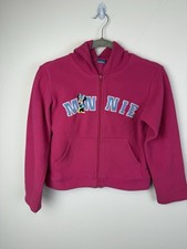 Disney Store Minnie Mouse Hoodie Zip Up Pink Girls Sz 10/12 Medium