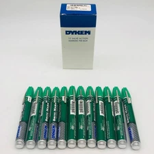 Dykem Brite Mark 40 Green Paint Marker Medium Tip Valve Action 40004 Pack of 12