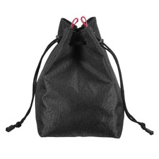 Drawstring Camera Bag, 6.69"x4.72"x9.45" Camera Bag with Camera Straps, Black