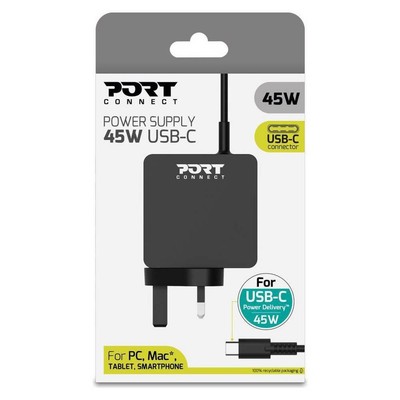 45W USB-C UK Netzteil Ladegerät für Laptops MacBook Tablets Smartphones