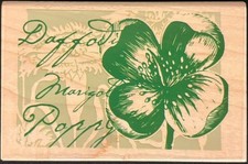 Rubber Stampede Floral Trio Rubber Stamp