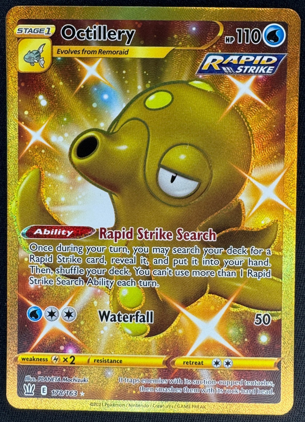 OCTILLERY 178/163 NM SECRET RARE BATTLE STYLES POKEMON 2021