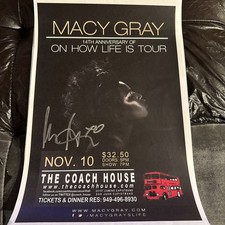 MACY GRAY  Autographed Concert Poster 8.5 X 14