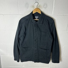 H&M Jacket Mens Large Black Chore Overshirt Oi Polloi Workwear Work Shacket