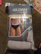 Gildan Men's Brief XL Underwear 6 Pieces- Grey/Black