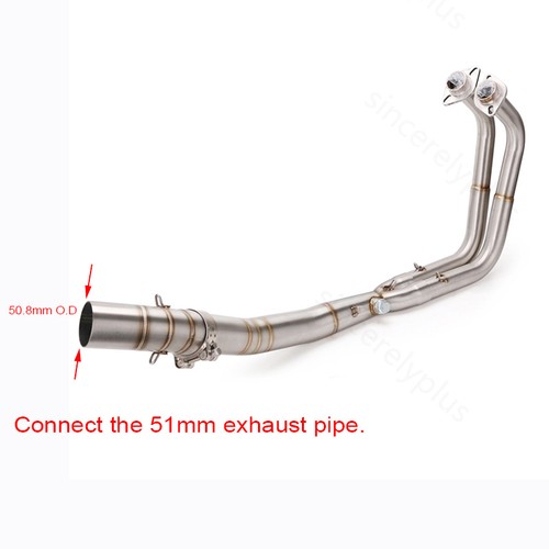 Silenciadores de escape delanteros sistema completo para Kawasaki Ninja 250 400 Z400 2017-22 - Imagen 7 de 9