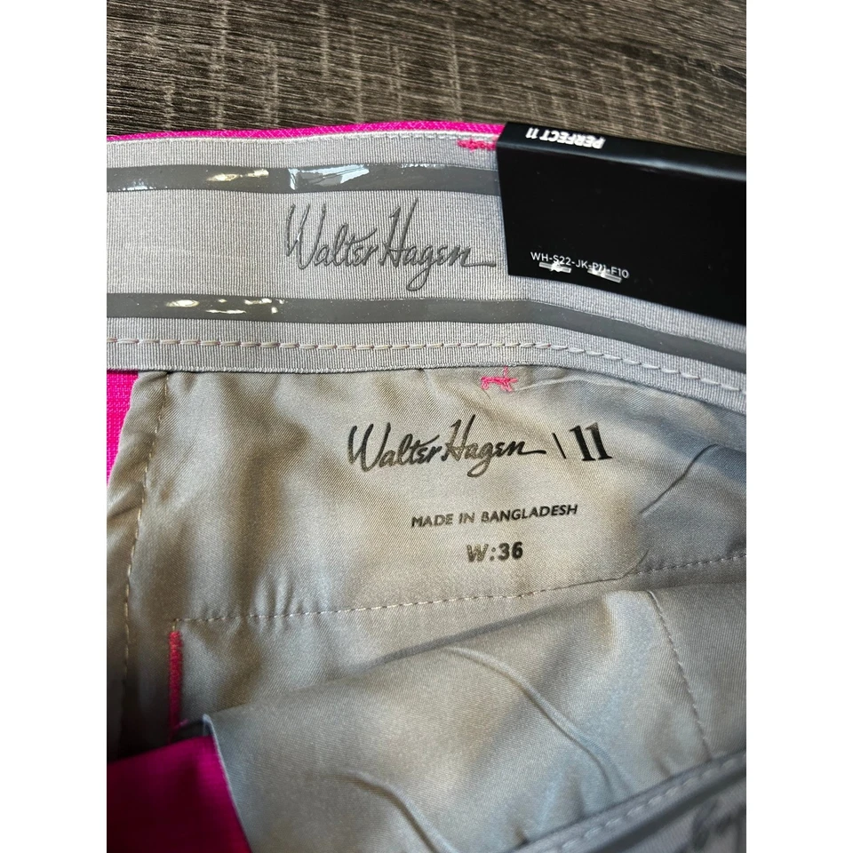 Pantalones Cortos de Golf Walter Hagen Para Hombres Colección Perfect II Talla 36 Rosa Nuevos con Etiquetas Foto 2 de 4