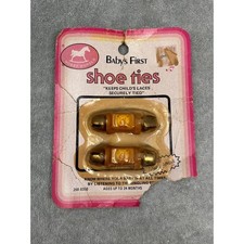 Vintage Hobby Horse Baby's First Shoe Ties Jingle Bells Bear 248-8350 NIP