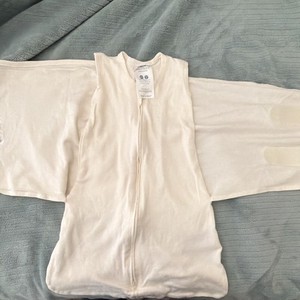 HALO SleepSack Swaddle Cotton Wearable Blanket White 0-3 Months NB/NN