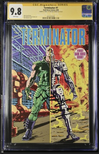Terminator #1 CGC SS 9.8 signed MICHAEL BIEHN (Reese) Dark Horse 1990 NM