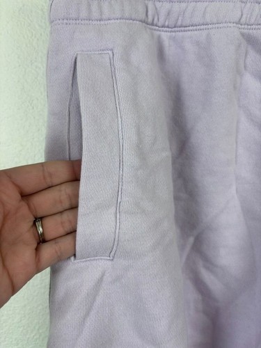 Aerie women's large lavender purple high waisted sweat shorts loungewear casual - Picture 3 of 7