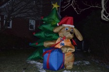 Massive Gemmy Airblown Inflatable 12ft Christmas Tree With Dog Present Works