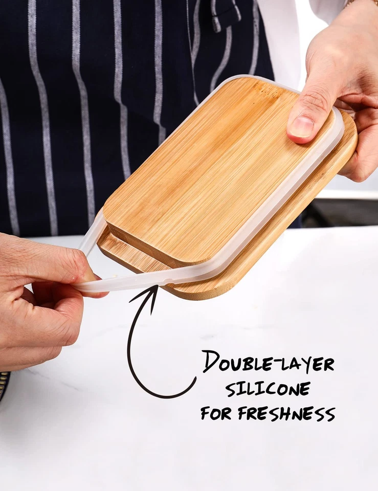 Butter Dish, Butter Dish with Lid for Countertop,Metal Butter Keeper with Sta... - Image 3 of 4