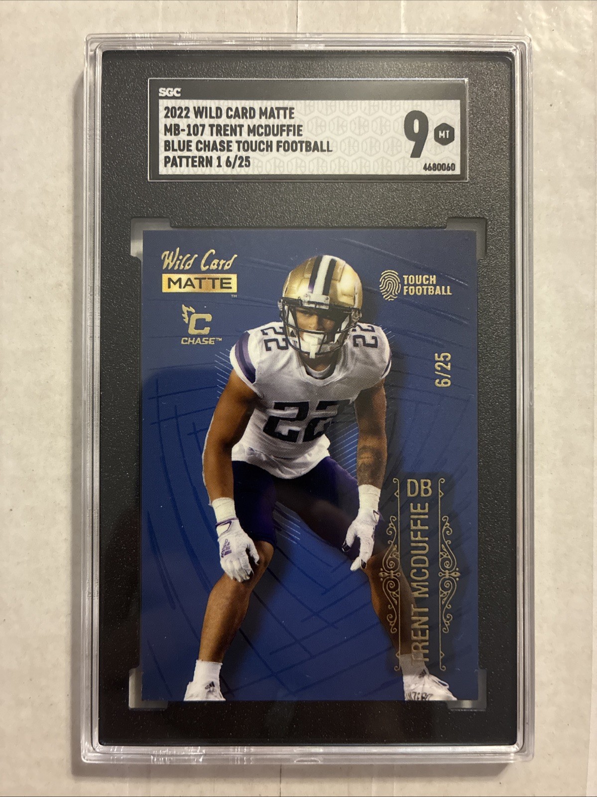 2022 Wild Card Matte Trent McDuffie #MB-107 Touch Football 6/25