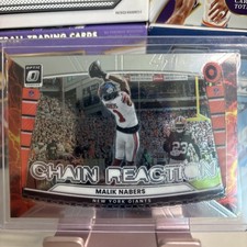 2025 Panini Donruss Optic Malik Nabers #2 CHAIN REACTIONS New York Giants NM