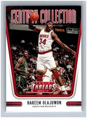 2018-19 Panini Threads Hakeem Olajuwon Century Collection #15 Insert Houston NBA